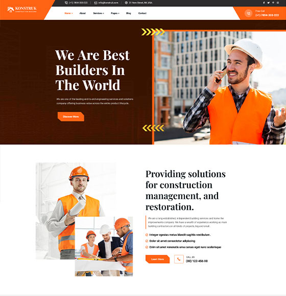 konstruk home6 | Konstruk - Construction WordPress Theme