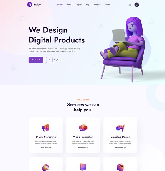 home11 | Swipy - Creative Agency WordPress Theme