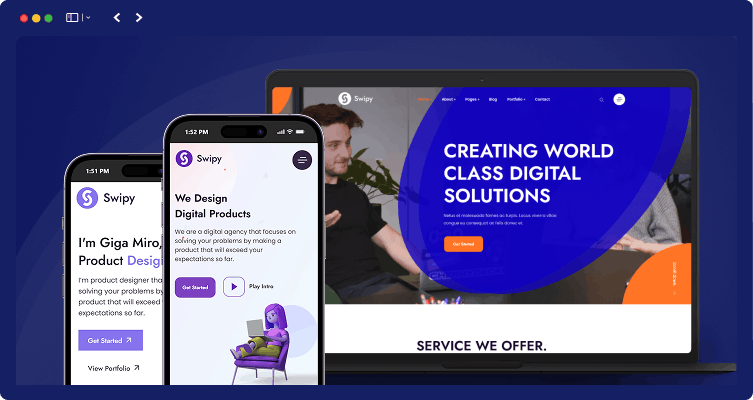 Swipy - Creative Agency WordPress Theme 36 responsive layout swipy | Swipy - Creative Agency WordPress Theme