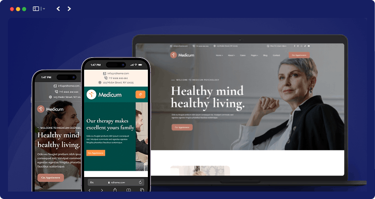 Medicum – Psychology and Counseling WordPress Theme 12 responsive layout medicum | Medicum – Psychology and Counseling WordPress Theme