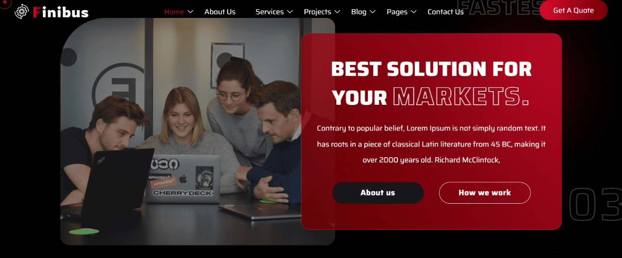 Finibus - Software and Digital Agency WordPress Theme