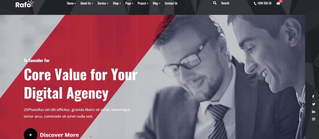 Rafo - Digital Agency WordPress Theme