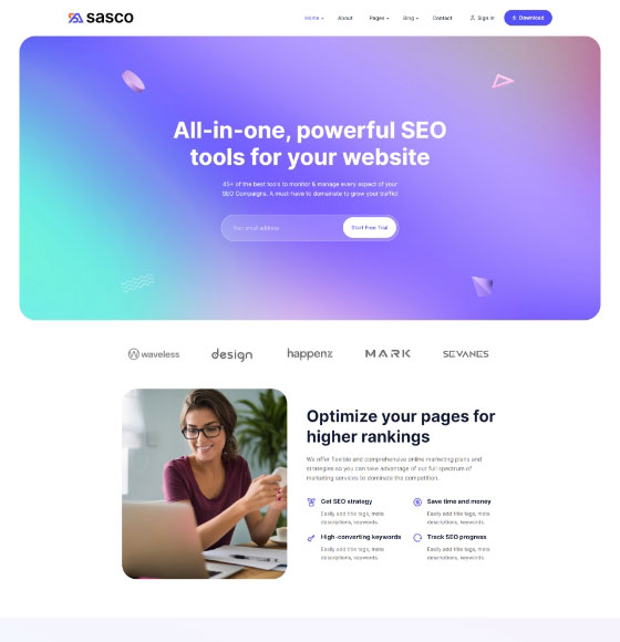 home11 | Sasco - SaaS Startup Multipurpose WordPress Theme