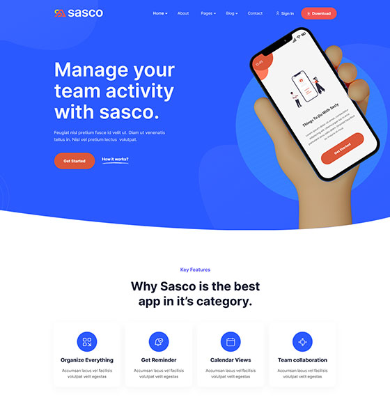 home113 | Sasco - SaaS Startup Multipurpose WordPress Theme