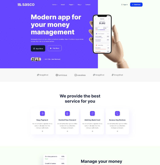 home151 | Sasco - SaaS Startup Multipurpose WordPress Theme