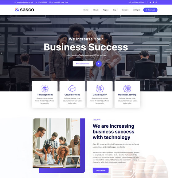 home171 | Sasco - SaaS Startup Multipurpose WordPress Theme
