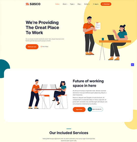 home191 | Sasco - SaaS Startup Multipurpose WordPress Theme