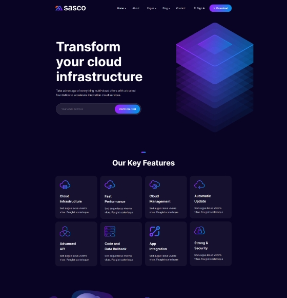 home33 | Sasco - SaaS Startup Multipurpose WordPress Theme