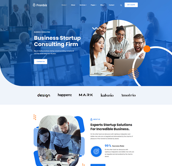 fronbiz home 1 | Fronbiz - Business Consulting WordPress Theme