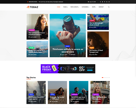 todaz home 1 | Todaz - News Magazine WordPress Theme