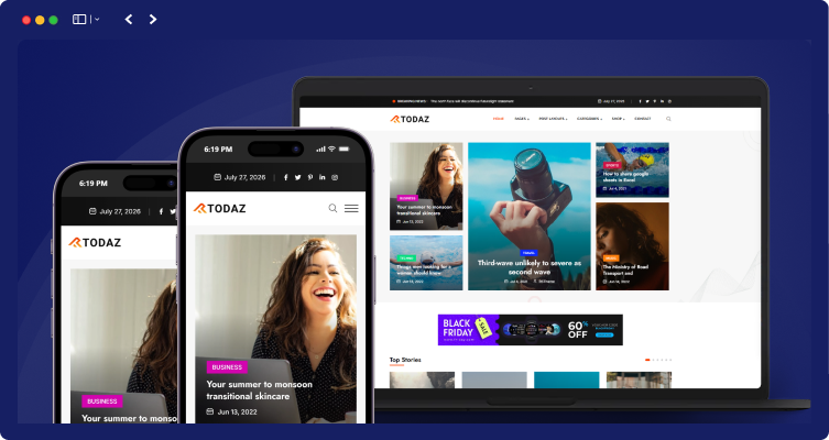 Todaz - News Magazine WordPress Theme 12 todaz responsive 1 | Todaz - News Magazine WordPress Theme