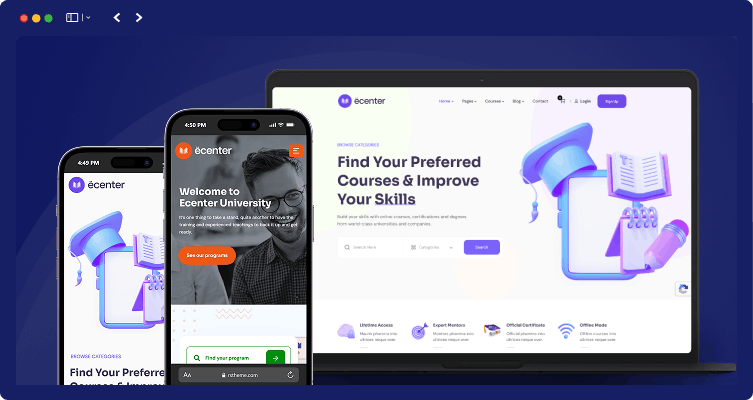 responsive layout ecenter | Ecenter - Education WordPress Theme