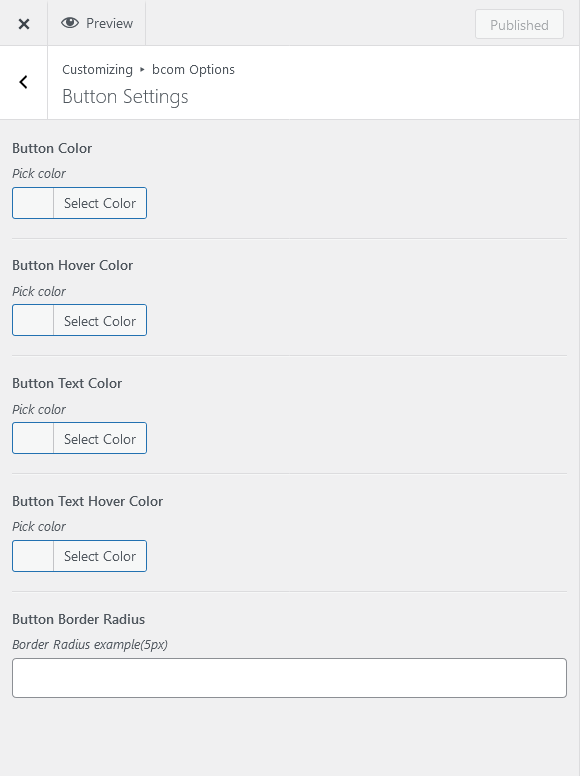 Global Style 2 button style sec themeopt bcom | Global Style