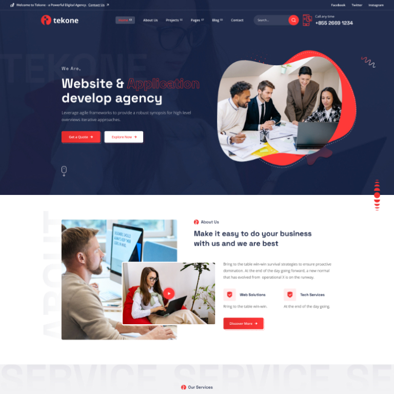 51 | Tekone - IT Solutions & Technology WordPress Theme