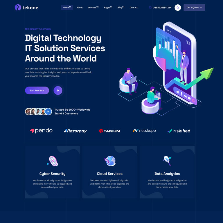 61 1 | Tekone - IT Solutions & Technology WordPress Theme