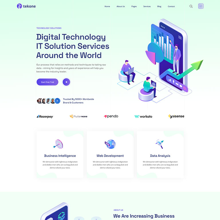 61 | Tekone - IT Solutions & Technology WordPress Theme