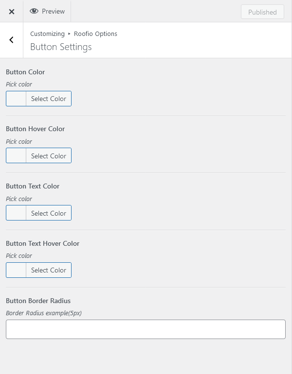 Global Style 2 button customizer roof | Global Style