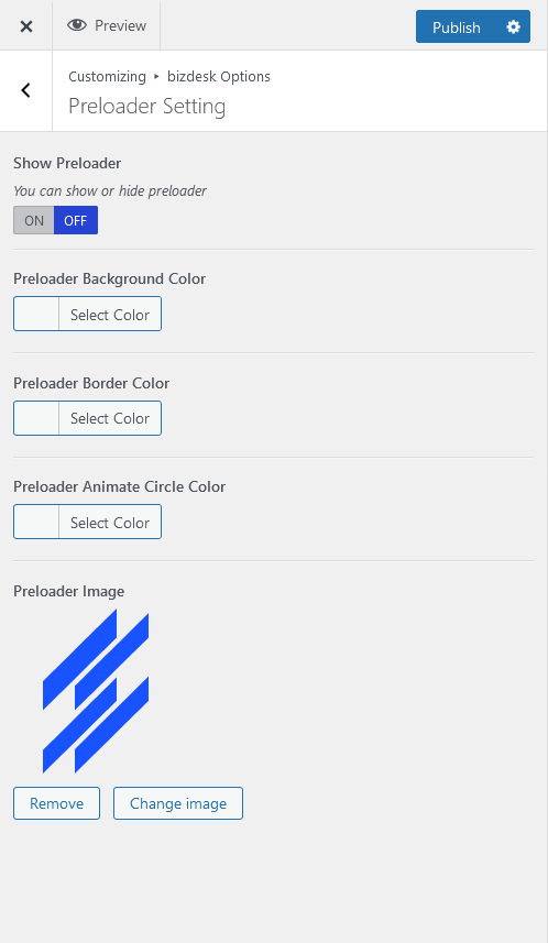customizer preloader bizdesk | Preloader Style