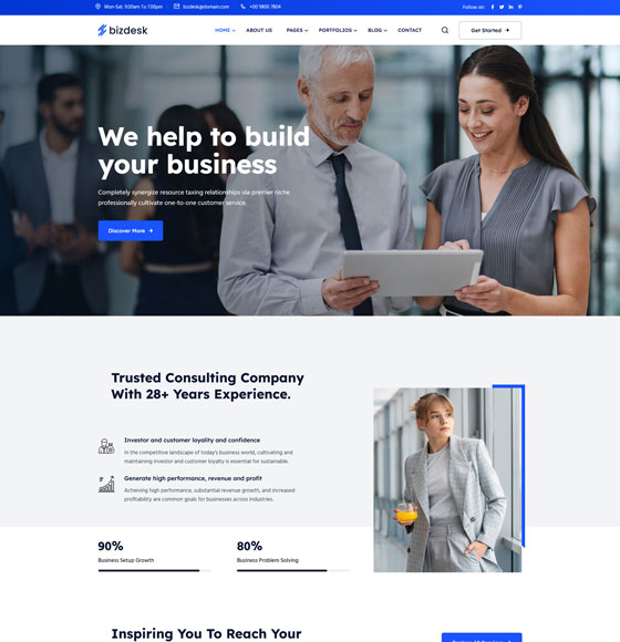 home11 | Bizdesk - Business Consulting WordPress Theme