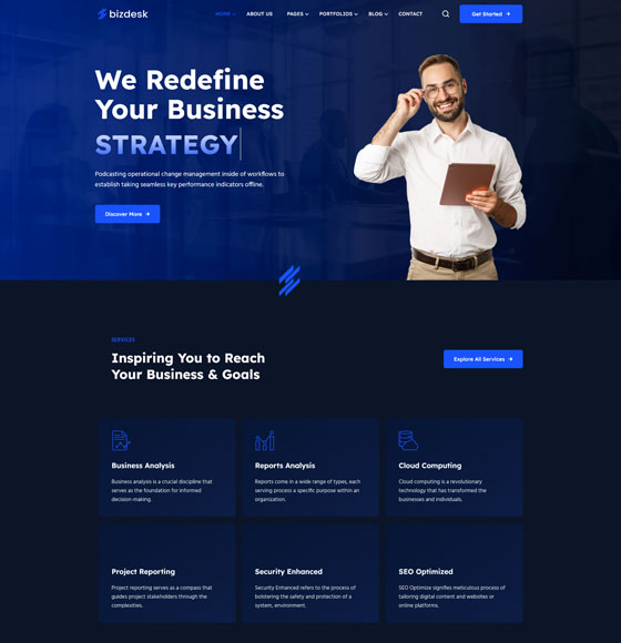 home3 dark1 | Bizdesk - Business Consulting WordPress Theme