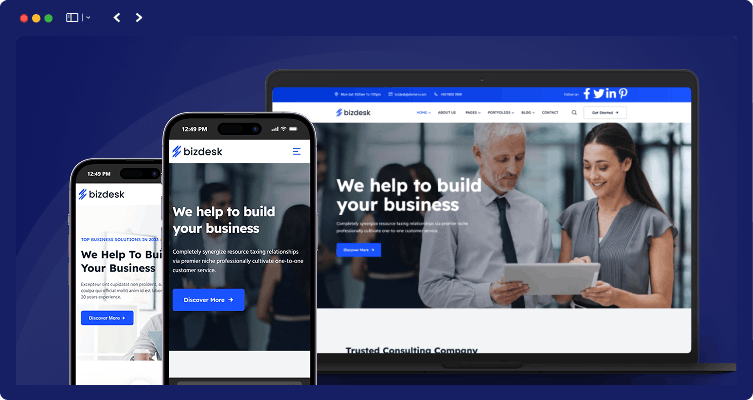 responsive layout bizdesk 1 | Bizdesk - Business Consulting WordPress Theme