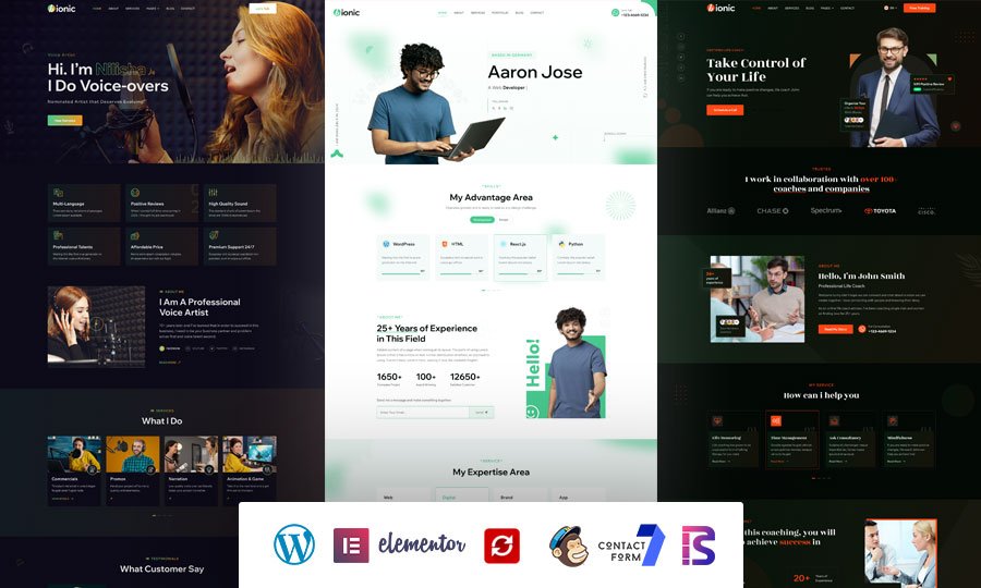 12+ Best Fastest Wordpress Themes 6 Bionic- Personal Portfolio WordPress Theme