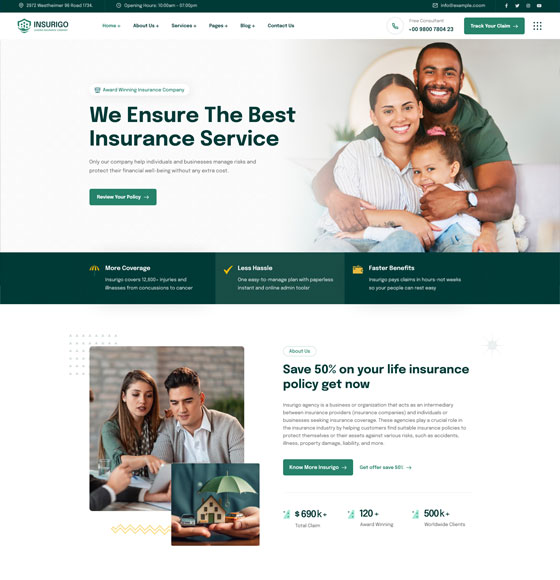 home11 | Insurigo - Insurance WordPress Theme
