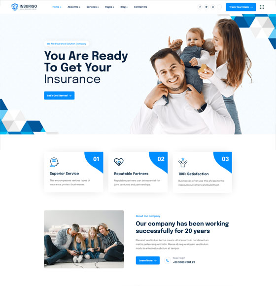 home21 | Insurigo - Insurance WordPress Theme