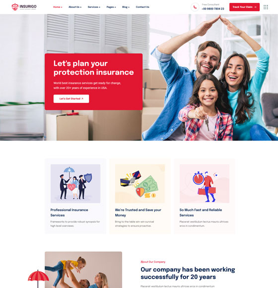 home31 | Insurigo - Insurance WordPress Theme