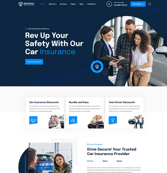 home51 | Insurigo - Insurance WordPress Theme