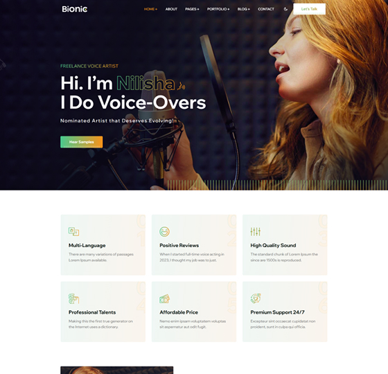 bionic home2 | Bionic- Personal Portfolio WordPress Theme