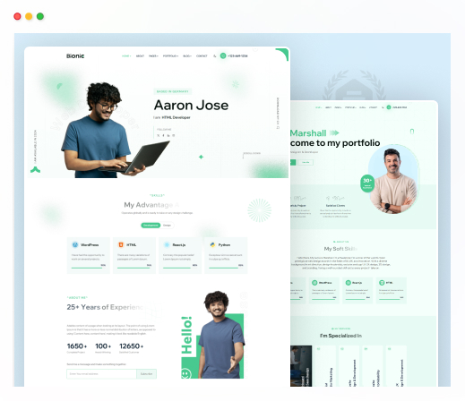 bionic thumbinil 1 | Bionic- Personal Portfolio WordPress Theme