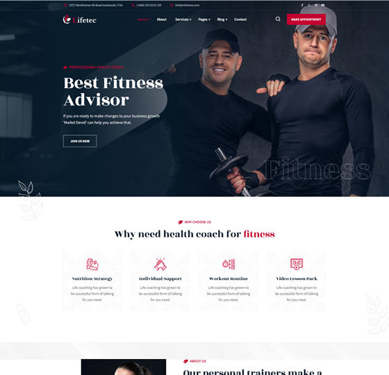 lifetec home1 | Lifetec - Life Coach & Advisor WordPress Theme