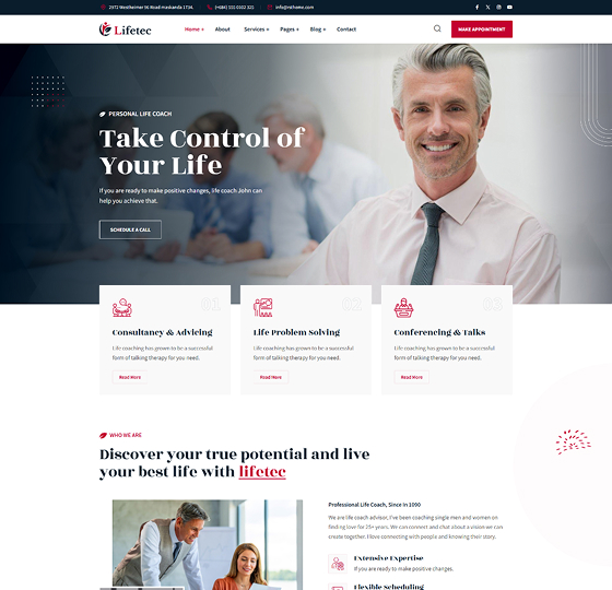 lifetec home3 | Lifetec - Life Coach & Advisor WordPress Theme