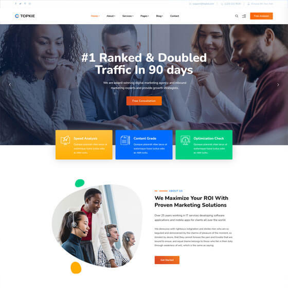 topkie home3 | Topkie - SEO Marketing WordPress Theme