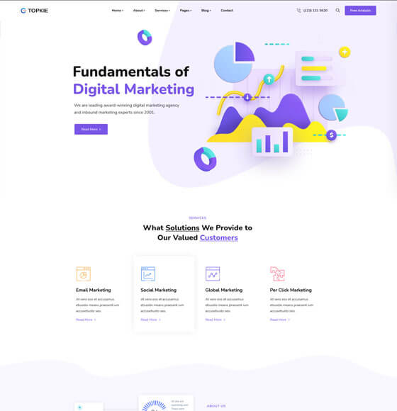 topkie home4 | Topkie - SEO Marketing WordPress Theme