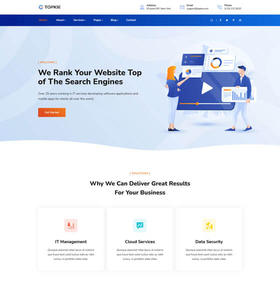 topkie home5 | Topkie - SEO Marketing WordPress Theme