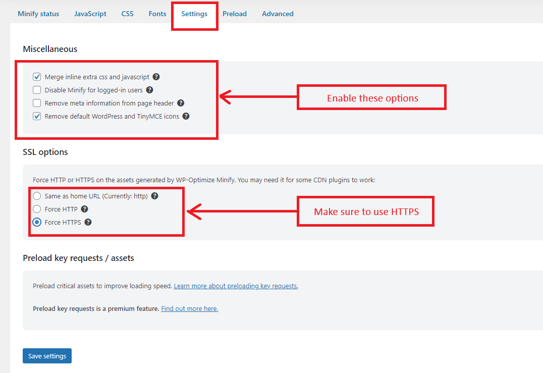 How to Optimize WordPress Themes by RSTheme 10 Minify Fonts and Settings