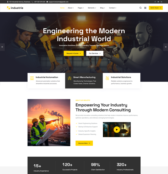 modern industry | Industrie - Factory & Industry WordPress Theme
