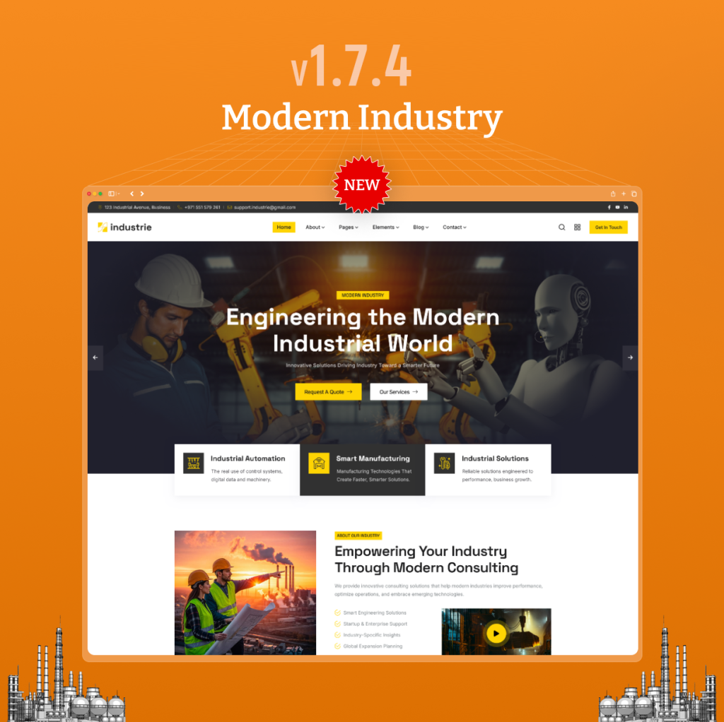 screen 3 | Industrie - Factory & Industry WordPress Theme