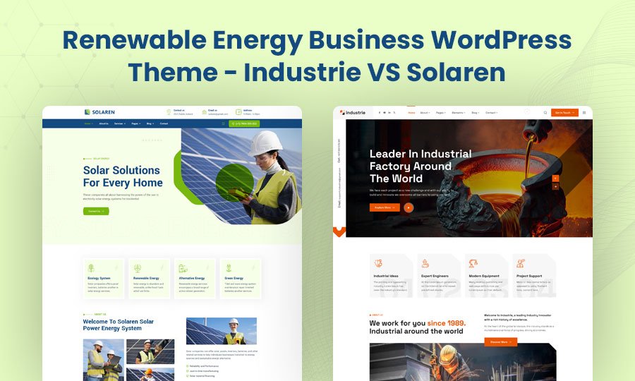 Renewable Energy Business WordPress Theme - Industrie VS Solaren 1 Renewable Energy Business WordPress Theme
