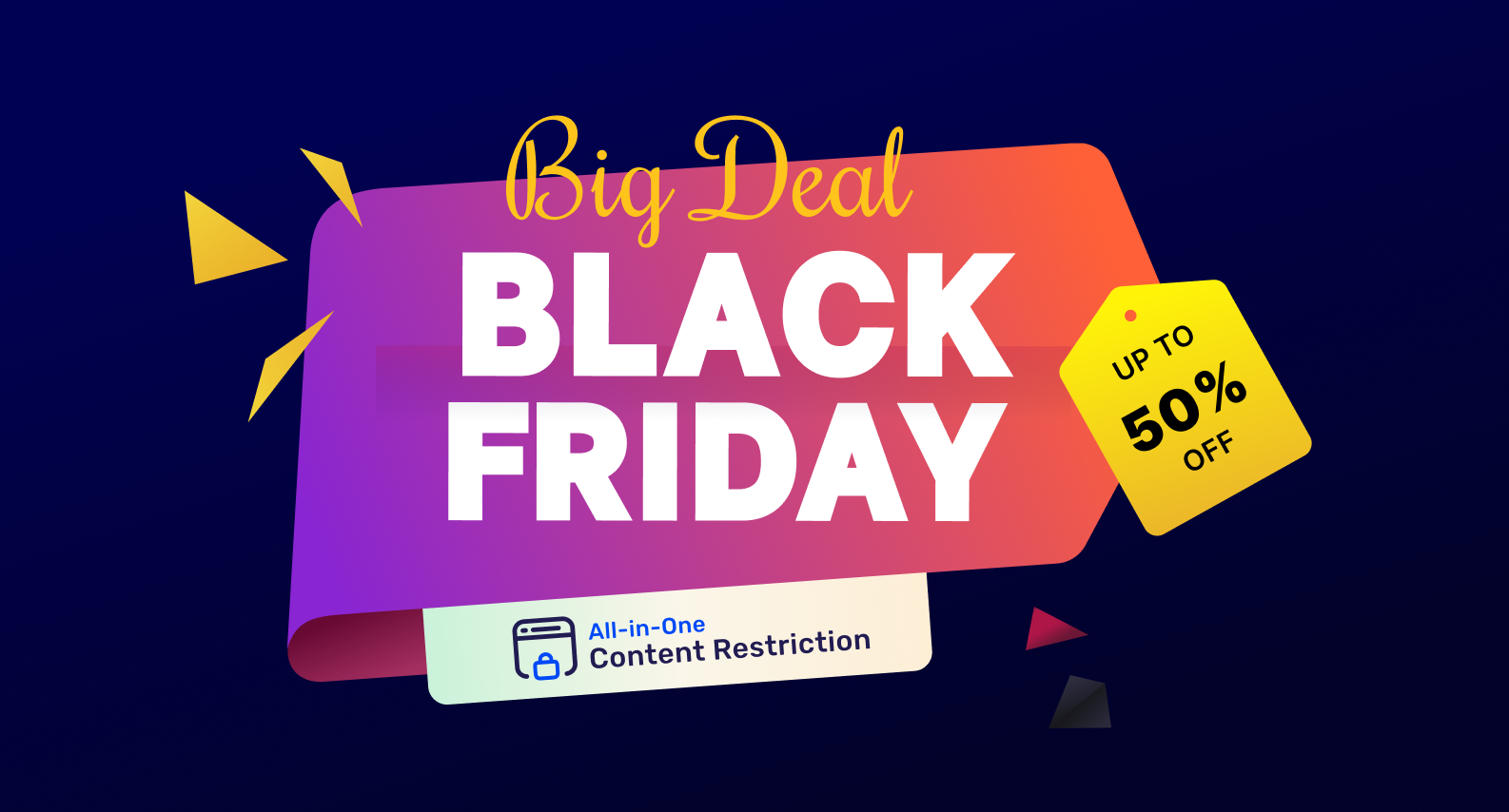 BFCM Banner for All-in-One Content Restriction - Hamim Khan