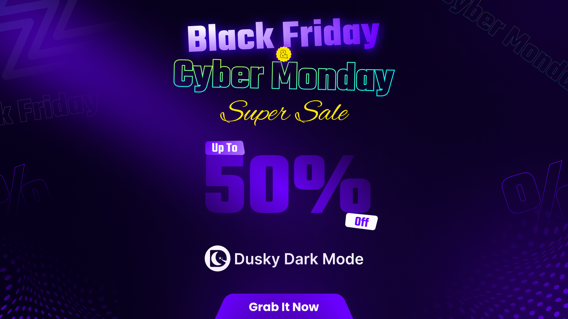WordPress Theme Black Friday Deals For Dusky Dark Mode | Best WordPress Black Friday & Cyber Monday Deals