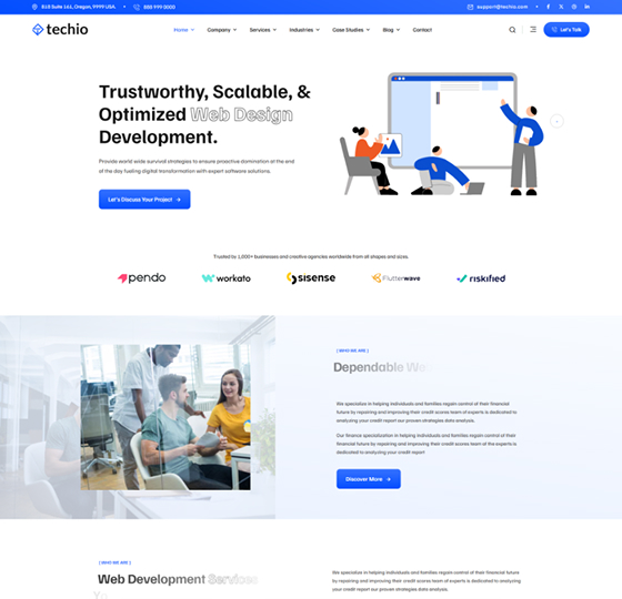 techio home2 | Techio - IT Solutions and Technology WordPress Theme