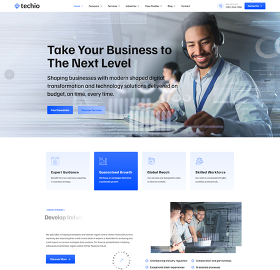 techio home3 | Techio - IT Solutions and Technology WordPress Theme