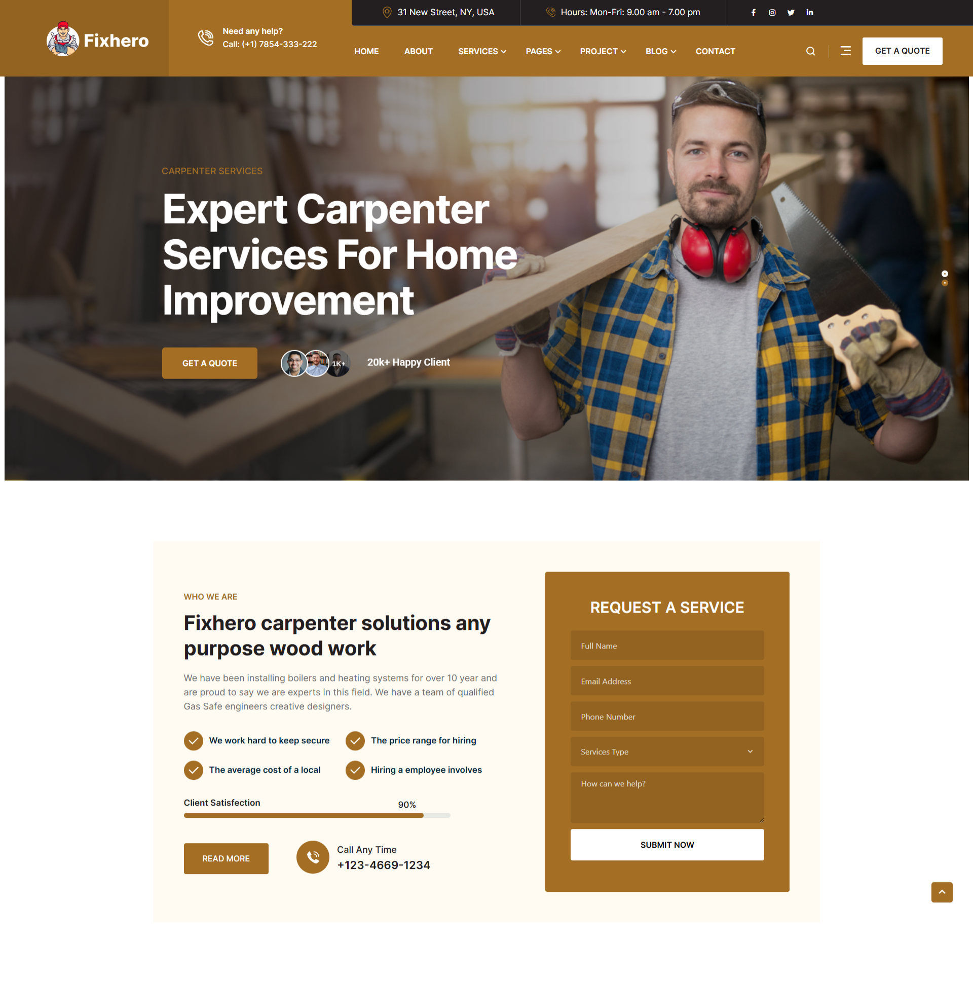 carpenter fixhero theme
