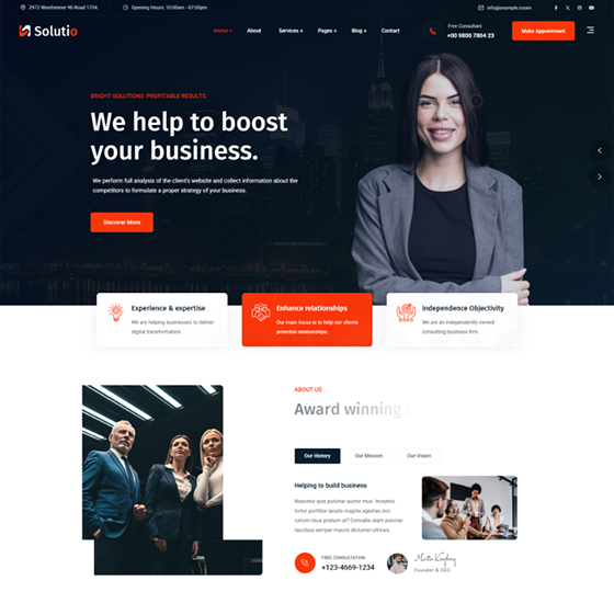 solutio home2 | Solutio - Consulting Business WordPress Theme