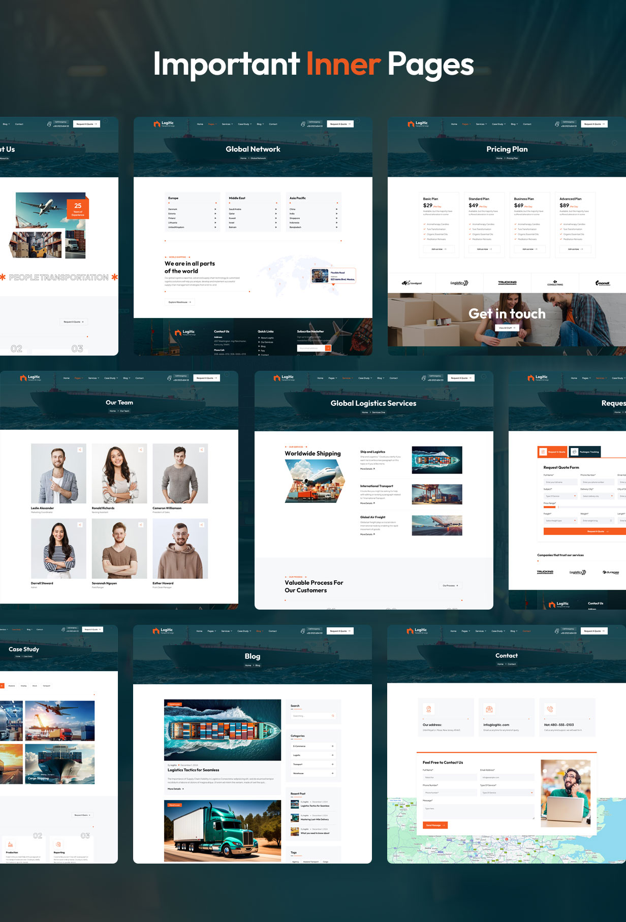 Create logistics website