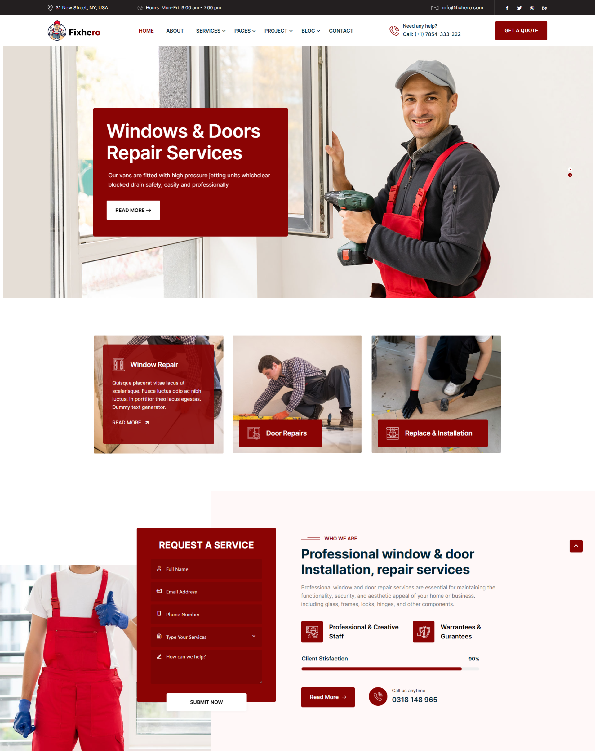 widow and door Handyman Website Builder