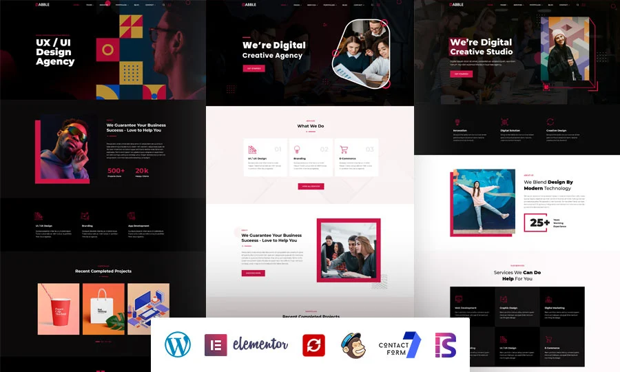 Top 10 Digital Agency WordPress Themes Picks for Professionals 10 dabble_preview